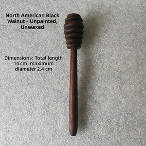 Cuillère à miel artisanale en bois de noyer noir, écologique, style américain, logo gravé au laser sur mesure - Product Image 4