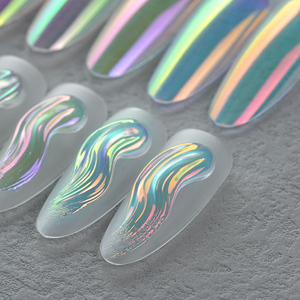 YOKEFELLOW GleamTap GT111 Polvo de Uñas Cromado Aurora, Polvo Mágico de Espejo de 6 Colores para Uñas - Product Image 3