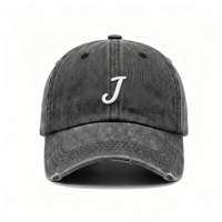 Gorra de Béisbol Estilo Vintage de Algodón Lavado, Gorra con Visera Desgastada y Letra Bordada, Gorra Deportiva Suave con Hebilla Metálica Ajustable para Uso Unisex