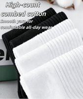 Chaussettes de cheville confortables en coton peigné tricoté de haute qualité avec logo personnalisé et ouverture à bande élastique très résistante