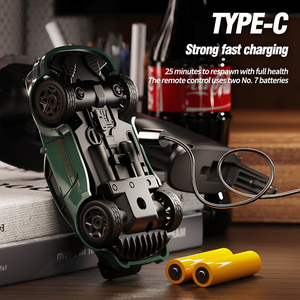 سيارة سباق صغيرة للتحكم عن بعد بمقياس <span class=keywords><strong>1</strong></span>:<span class=keywords><strong>64</strong></span> - لعبة سباق لاسلكية رباعية الدفع بتردد 2.4 جيجاهرتز مع أضواء LED، نطاق تحكم 50 متر للعرض المنزلي - Product Image 6