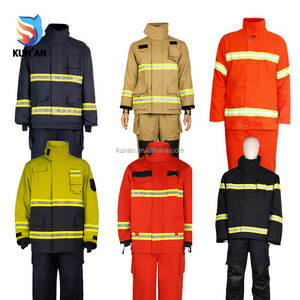 Combinaison de <span class=keywords><strong>pompier</strong></span> conforme aux normes ISO11612 EN, en matériau Aramid 3, style intégral, pour la formation aux secours d'urgence et la lutte contre les incendies de proximité - Product Image 6