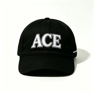 Casquette de baseball unisexe personnalisée brodée ACE, 6 panneaux, en coton doux, visière incurvée, style Dad Hat, pour sports de plein air, ajustable et tendance - Product Image 3