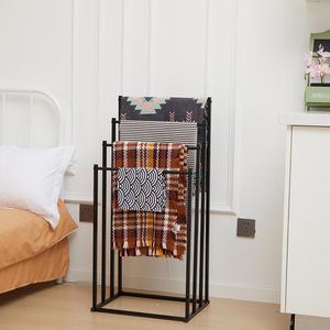 Factory New Modern Eco-Friendly 3-Layer Freestanding Steel Towel Drying <b>Rack</b> for Commercial Use Multifunction Bathroom - Product Image 4