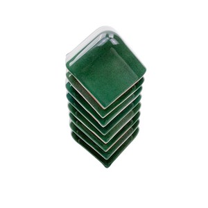 Azulejo Verde Marroquí para Esquinas, 4.5 x 4.5 x 4.5 cm, Acabado Brillante, Bordes Irregulares, 6 mm de Grosor - Product Image 4