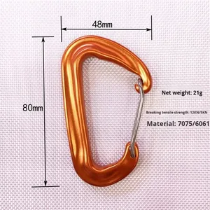 Mosqueton d'<span class=keywords><strong>escalade</strong></span> de type 12KND, lien <span class=keywords><strong>rapide</strong></span>, multifonctionnel, en aluminium, pour hamac et tente, usage dédié - Product Image 1