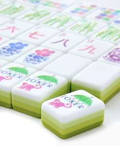 Set Mahjong Akrilik 4 Lapis Leti LT-<span class=keywords><strong>M</strong></span>-001 Warna Hijau Muda Desain Mewah untuk Pecinta Permainan - Product Image 4