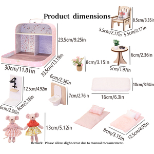 Set de Regalo para el Día del Niño, Set de Regalo a Escala 1/12, Combinable Libremente/Set de Regalo de Casa de Muñecas de Doble Capa con Múltiples Temas - Product Image 6