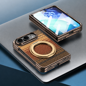Étui de téléphone magnétique en fibre de carbone de luxe pour iPhone Duo avec protection à 360° °   Support de téléphone avec protection d'écran avant antichoc - Product Image 3