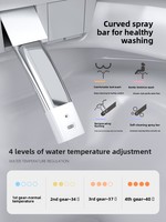 G002 Toilette intelligente murale suspendue Toilette électrique avec lumière en acier inoxydable Luxe