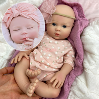 Poupée Reborn en Silicone Souple Corps Entier, Toucher Réaliste de Bébé, 18 Pouces, Fille Nouveau-né, Texture de Peau 3D, Objets de Collection pour Artistes