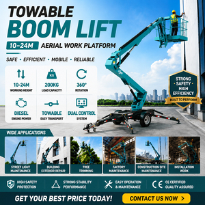 Diesel <strong>Engine</strong> Towable Boom <strong>Lift</strong> 10-24m for Heavy Duty Use - Product Image 2