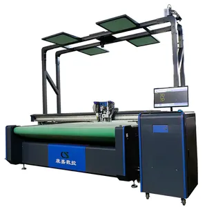 Tự động CNC chết dao Dao cắt vải lụa chính hãng da bò da fillister đầu máy cắt CCD máy ảnh