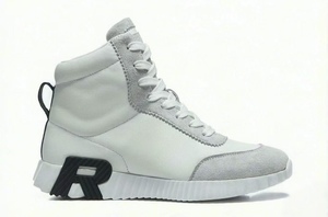 Chaussures de marche en cuir véritable blanc, à lacets, bout rond, respirantes, antidérapantes, baskets décontractées pour hommes et femmes, Zapatillas de hombre - Product Image 5