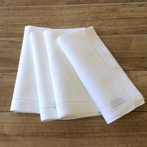 Wholesale Custom LOGO Organic Fabric 100% <b>Linen</b> <b>Table</b> <b>Cloth</b> White <b>Linen</b> Napkin Placemat for Wedding Monogram - Product Image 2
