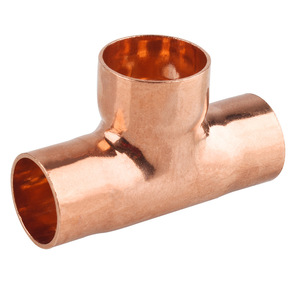 Raccord en T réducteur en cuivre 6,35-67 mm horizontal pour raccords de réfrigération et de chauffage de l'eau, diamètre standard, épaisseur de paroi - Product Image 1