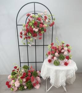 Usine Oem <span class=keywords><strong>Taille</strong></span> personnalisée Artificielle Bébé S Souffle et Rose Boules de fleurs Centres de table pour la décoration de fête d'événement de mariage - Product Image 6