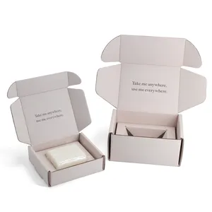 Özel baskı e-ticaret oluklu kağıt kutuları geri dönüşümlü karton fermuar gözyaşı şerit Mailer ambalaj nakliye özel logolu kutu