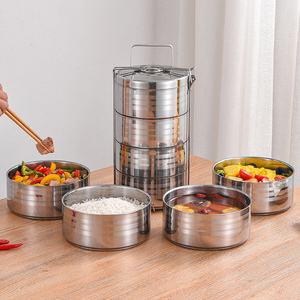 Lonchera de Acero Inoxidable de Gran Capacidad, Cesta de Transporte de Alimentos con Doble Aislamiento, Conservación Térmica para Exteriores - Product Image 3