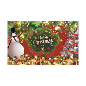 Drapeaux et décorations en tissu pour fête de Noël, imperméables, en polyester tricoté, forme triangulaire, pour créer une ambiance festive - Product Image 4