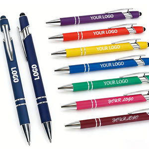 عرض ترويجي: قلم حبر جاف فاخر بشعار مخصص 1.0 مم، قلم إعلاني رمادي للأعمال مع نقش بالليزر - Product Image 1