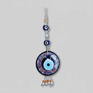 Macrame Evil Eye Ornament 10x35cm Home Decor Tenture murale durable et élégante - Product Image 2