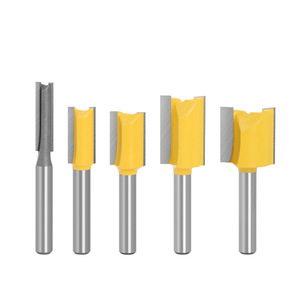 Straight Cut Carbide Tipped Router Bits 1/4 In Shank Woodworking Milling <b>Cutter</b> Set For Routing And <b>Edge</b> Trimming - Product Image 4