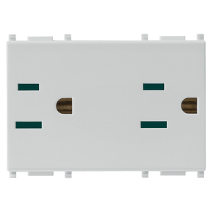 ปลั๊กไฟคู่แบบซิลเวอร์ SICURY2P+T 15A มาตรฐาน USA+SASO ขนาด 5.3x3.9x7.6 ซม. - Product Image 1