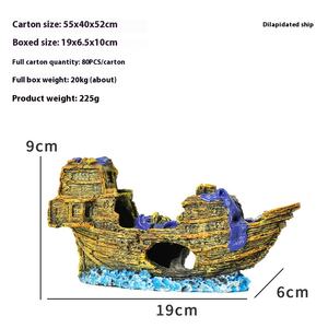 Fabriek Hot-Selling Vintage <span class=keywords><strong>Aquarium</strong></span> Accessoire Piratenschip Vissersboot Puin Simulatie Voor Landschapsarchitectuur Voor <span class=keywords><strong>Aquarium</strong></span> Schuilplaats - Product Image 6