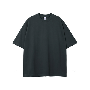 Fabricante de Ropa FLOWORA, Venta al Por Mayor, Camisetas Personalizadas de 275g, 100% Algodón, Hombros Caídos, Tallas Grandes para Hombre - Product Image 4