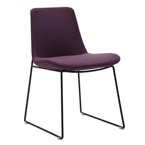 Высококачественное офисное кресло для приема гостей с низкой спинкой из ткани или кожи, без подлокотника