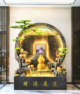 Nouvelles fontaines d'eau circulantes chinoises en roche artificielle, décoration murale en fibre de verre Feng Shui en forme de gourde pour la maison, le jardin et le bureau - Product Image 2