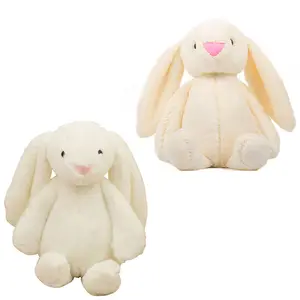 柔软的毛绒动物毛绒可爱小兔子布娃娃儿童白色灰紫色现实毛绒玩具兔