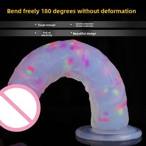 Dildo en silicone super doux réaliste en cristal de gelée avec ventouse - Product Image 3