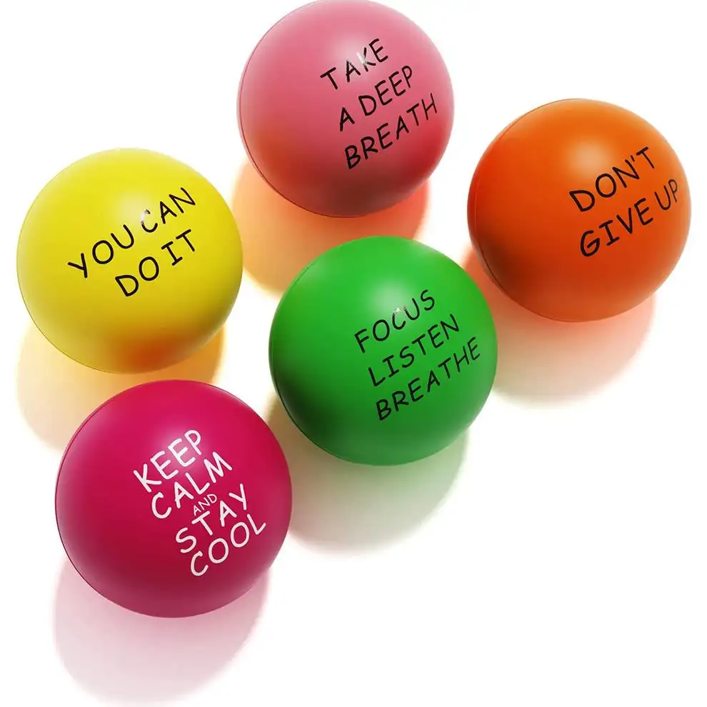 Kunden spezifische Form Stress Ball Anti-Stress PU Color Relief mit benutzer definiertem Logo 6,3 cm