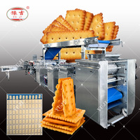 Ligne de production de biscuits durs entièrement automatique en acier inoxydable de haute qualité, mélangeur de farine, laminoir à pâte, capacité de 200 kg/h, usage commercial