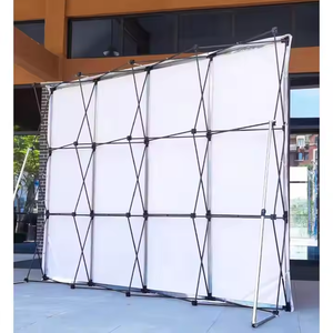 Aluminum Alloy Fast Curtain <b>Display</b> Rack Card Cloth Folding Light Box for Exhibition Event Signature Live <b>Wall</b> Background - Product Image 3