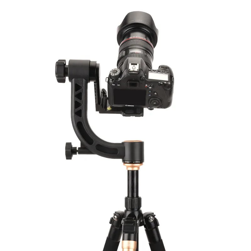 Q35 Gimbal Stabilizer Heavy Duty Metal Panoramic Gimbal Tripod Head with Quick Release Plate for DSLR Camera Camcorder