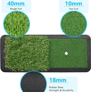 Açık ve kapalı kaymaz kauçuk taban Golf uygulama paspaslar uzun yeşil çim isabet paspaslar