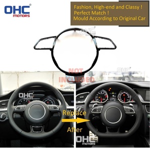 Volant en fibre de carbone véritable pour <span class=keywords><strong>Audi</strong></span> RS3 A5 RS5 RS7 RSQ3 S5 S4 2012-2016/ RS4 RS6 2013-2018/ S3 2016-2021 avec garniture – Stock USA - Product Image 4