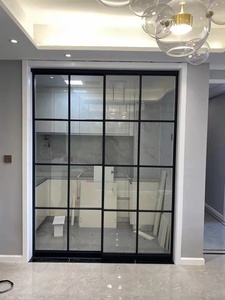 Puertas y ventanas corredizas <span class=keywords><strong>de</strong></span> <span class=keywords><strong>aluminio</strong></span> <span class=keywords><strong>de</strong></span> vidrio doble horizontal <span class=keywords><strong>de</strong></span> estilo moderno terminadas con diseño <span class=keywords><strong>de</strong></span> rejilla <span class=keywords><strong>para</strong></span> hoteles - Product Image 4