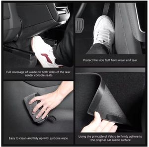 Pour Tesla modèle Y Juniper/Launch 2025 <span class=keywords><strong>voiture</strong></span> contrôle central côté Anti coup de pied accessoires sortie d'air Anti coup de pied tapis de protection - Product Image 3