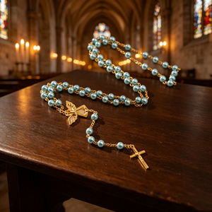 Accessoires de luxe élégants et magnifiques en acrylique coloré avec Saint Benoît pour la création de grands chapelets religieux catholiques - Product Image 2