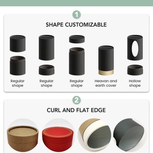 Eco-friendly Custom Printing Cardboard Tube Food Jar <b>Box</b> Biodegradable Kraft Tea Tube Cylinder Food Paper - Product Image 6