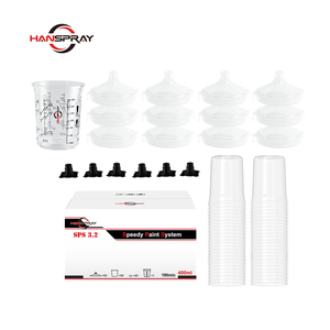 Pistolet de peinture sans air HANSPRAY 400ML avec système de gobelet de préparation pour la peinture de carrosserie <span class=keywords><strong>automobile</strong></span>, qualité industrielle supérieure - Product Image 1