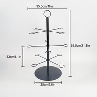 Porte-verres suspendu en acier carbone style nordique pour gobelets et cocktails – Idéal mariages, restaurants, banquets