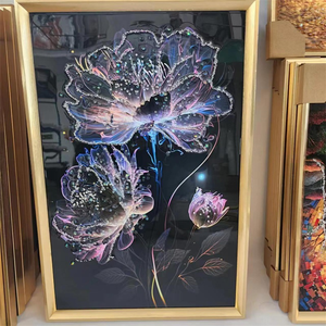 Tóm tắt hiện đại vàng Tiền cây cảnh quan 3D kim cương pha lê sứ sơn trang trí nhà tường nghệ thuật bức tranh trừu tượng - Product Image 6