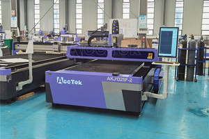 Cortadora láser AccTek, cortadora láser de fibra de doble cabezal y cortadora láser Co2 para metal y no metal, 1300x2500mm - Product Image 3