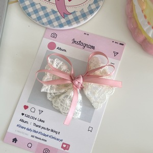 Spitzenband-Haarspange Elegante Schleifenknoten-Haarklammer Mädchenhafter Weißer Seitenclip Kopfschmuck Japanischer und Koreanischer Stil Kinder Günstig Großhandel - Product Image 5