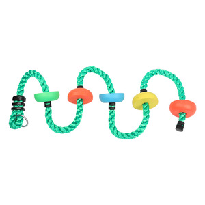 Columpio de cuerda para niños con discos coloridos, 2,2 m de longitud, para equipos de juegos en interiores y exteriores, de 2 a 4 años - Product Image 1